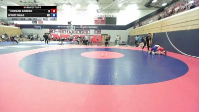 106-113 lbs Round 1 - Corban Barker, JACKSON COUNTY vs Wyatt Hille, KCTC