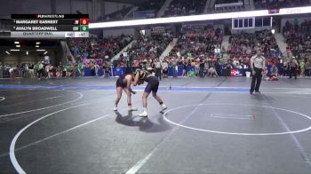 100 lbs Quarterfinal - Margaret Earnest, Jayhawk Wrestling vs Avalyn Broadwell, Coffeyville