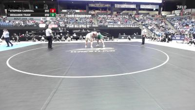285 lbs 1st Place Match - Benjamin Traw, Overland Park-Blue Valley Southwest HS vs Stephen Carroll, Overland Park-St. Thomas Aquinas HS