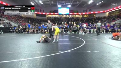 120 lbs Semis - Hendrix Schwab, Don Bosco vs Braden Anderson, Hinton