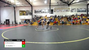 157 lbs Cons. Round 2 - Bradyn Rawlins, Fontbonne Univsersity vs Bryan Richardson, Marian University (IN)