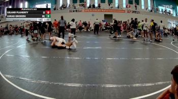 132 lbs Quarterfinal - Lukas Grodzki, Blue Knights (BKWC) vs Leland Flaherty, Swfl Elite