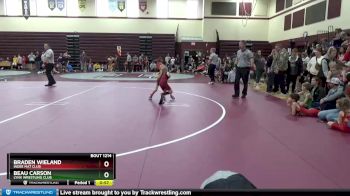 SPW-8 lbs Cons. Round 1 - Beau Carson, Lynx Wrestling Club vs Braden Wieland, Indee Mat Club