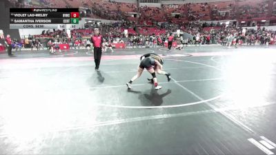 100 lbs Cons. Semi - Samantha Iverson, Durand vs Violet Lau-Melby, Holmen Viking Wrestling Club
