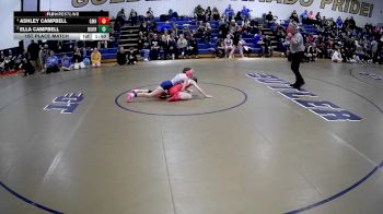 106 lbs 1st Place Match - Ashley Campbell, General Mclane Hs vs Ella Campbell, Burrell Hs