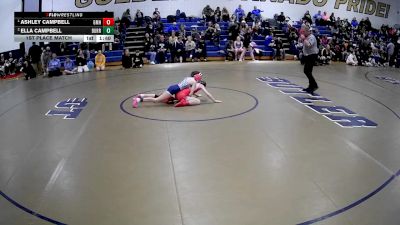 106 lbs 1st Place Match - Ashley Campbell, General Mclane Hs vs Ella Campbell, Burrell Hs