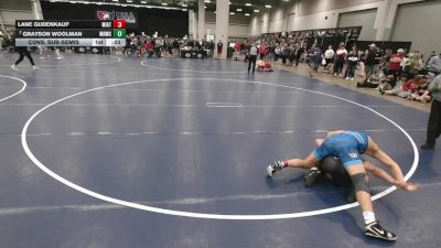 165 lbs Cons. Sub-semis - Grayson Woolman, Mile High Wrestling Club vs Lane Gudenkauf, Mission Athletics