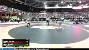 120 lbs Champ. Round 2 - Elijah Bauer, Walla Walla vs Aulani Macias, Nampa