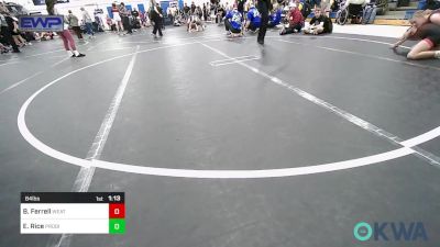 84 lbs Rr Rnd 2 - Beau Ferrell, Weatherford Youth Wrestling vs Emy Rice, Prodigy NDT