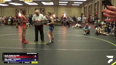 100 lbs Quarterfinal - Alia Goncalves, Team Rhode Island vs Delaney Tackett, Pursuit Wrestling