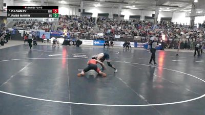 AA 144 lbs Champ. Round 1 - JD Longley, Ravenwood High School vs James Martin, West High School
