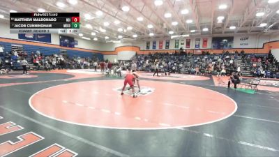 141 lbs Champ. Round 2 - Jacob Cunningham, Messiah College vs Matthew Maldonado, North Central (IL)