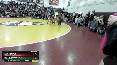 35-40 lbs Round 2 - Bella Baskerville, Washington vs Levi Rendon, Moses Lake Wrestling Club