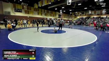 49 lbs Round 1 - Noah Alvarez, Total Kaos Wrestling Club vs Carver Titov, Team Temecula /Pin Club
