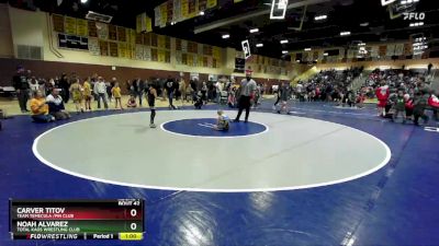 49 lbs Round 1 - Noah Alvarez, Total Kaos Wrestling Club vs Carver Titov, Team Temecula /Pin Club