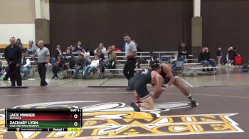184 lbs 7th Place Match - Zachary Lyon, Case Western Reserve vs Jack Minner, Defiance