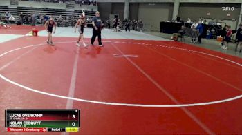 105 lbs Quarterfinals (8 Team) - Lucas Overkamp, St. Charles vs Nolan Coequyt, Minneota