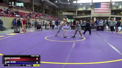 130 lbs Cons. Round 1 - Gabe Nunn, OK vs Aiden Scoggins, OK