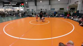 48 lbs Champ. Round 1 - Kaleia Vade Rendon, Takedown-City Wrestling vs Owen Allison, Texans Wrestling Club