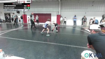85 lbs Rr Rnd 1 - Liam Baughman, Blackwell Wrestling Club vs Kelson Scott, Woodward Youth Wrestling
