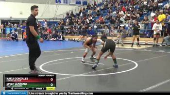 106 lbs Champ. Round 1 - Kaeli Gonzalez, Corona Del Mar vs Emily Centeno, Team Jackrabbits