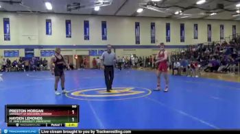 165 lbs Champ. Round 1 - Preston Morgan, University Of Wisconsin-Oshkosh vs Hayden LeMonds, St. John`s University (Minnesota)