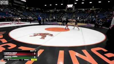 110 lbs Quarterfinal - Camryn West, Olathe Northwest vs Marina Loera, Garden City