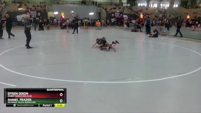 90 lbs Quarterfinal - Dysen Dixon, Rabbit Wrestling Club vs Daniel Frazer, Seymour Youth Wrestling