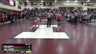 110 lbs Round 3 - Anya Rivera, Williamsburg vs Drey O`Brien, New Hampton/Turkey Valley