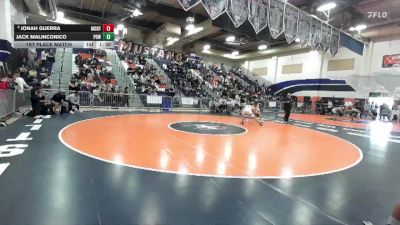 138 lbs 1st Place Match - Jonah Guerra, Montclair vs Jack Malinconico, Poway