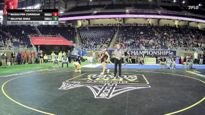 Girls-115 lbs Cons. Round 1 - Madalynn Corrigan, Powers North Central Hs Girls vs Milayna Shea, Ferndale H.s. Girls