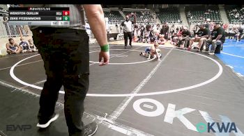 37 lbs Rr Rnd 1 - Wenston Quillin, Oklahoma Strong-Blue 9U vs Zeke Fitzsimmons, Team Tulsa RED