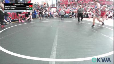 140 lbs Quarterfinal - Mason Choate, Ponca City Wildcat Wrestling vs Grant Layne, Lions Wrestling Academy