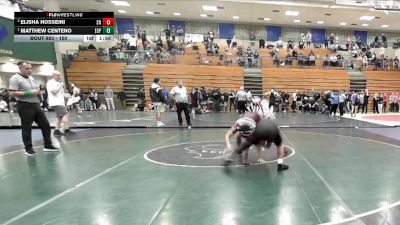 150 lbs Semifinal - Matthew Centeno, Esperanza vs Elisha Hosseini, Scripps Ranch