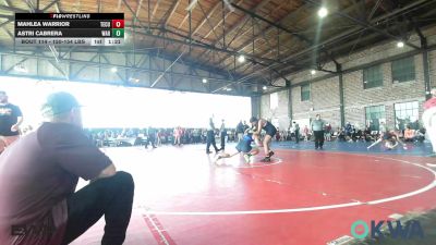 150-154 lbs Rr Rnd 2 - Mahlea Warrior, Tecumseh Youth Wrestling vs Astri Cabrera, Warner Eagles Youth Wrestling