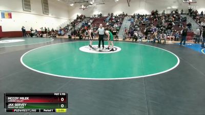 144 lbs Champ. Round 1 - McCoy Milek, Lander Valley vs Jax Servey, Mountain View