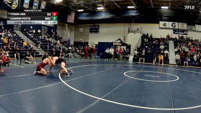 197 lbs Cons. Round 2 - Tyson Lien, Northern State vs Cannon Potts, Minot State (N.D.)
