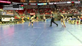 3A-106 lbs Cons. Round 2 - Cole Kasparek, Clear Creek-Amana vs Taitumn Deppe, Xavier, Cedar Rapids