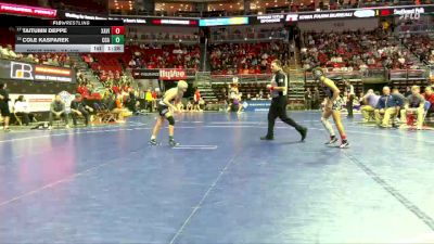 3A-106 lbs Cons. Round 2 - Cole Kasparek, Clear Creek-Amana vs Taitumn Deppe, Xavier, Cedar Rapids