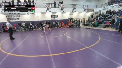 110 lbs 3rd Place Match - Rylan Malkovich, Worland Middle School vs Kye Carter, Powell Middle School