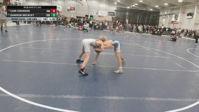 138 lbs Quarters - Dawson Beckley, Threestyle vs Cain Crosson, Sebolt Wrestling Academy
