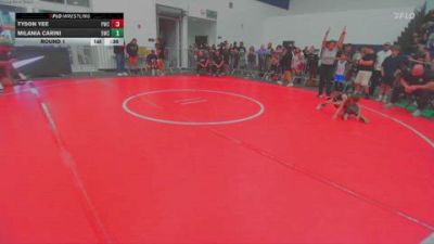 40 lbs Round 1 - Tyson Yee, Pounders Wrestling Club vs Milania Carini, 951 Wrestling Club