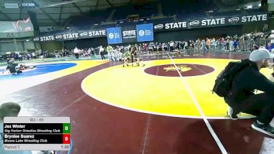 45 lbs Cons. Quarters - Jax Winter, Gig Harbor Grizzlies Wrestling Club vs Brynlee Suarez, Moses Lake Wrestling Club