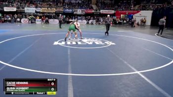 130 lbs Quarterfinal - Quinn Humbert, Seward High School vs Cache Henning, Unalaska