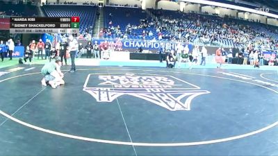 Girls-145 lbs Cons. Semi - Nanda Kibi, Plymouth (Girls) vs Sidney Shackelford, Muskegon Reeths-Puffer (Girls)