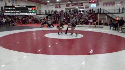 100 lbs Champ. Round 1 - Caroline McCarty, North Scott vs Semiya Gill, Maquoketa