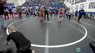 55 lbs Consi Of 8 #2 - Averie Skipper, Choctaw Ironman Youth Wrestling vs Hudson Woods, Cushing