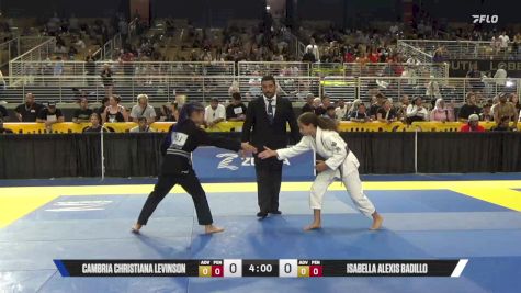 Isabella Alexis Badillo vs Cambria Christiana Levinson 2025 Pan Kids Jiu-Jitsu IBJJF Championship
