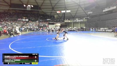 Girls 1B/2B/1A/2A 145 Quarterfinal - Isabella (Izzy) Steinebach, Black Hills (Girls) vs Makayla Torres, Toppenish (Girls)