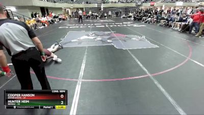 126 lbs Semis & 1st Wrestleback (8 Team) - Cooper Hanson, Dover Eyota vs Hunter Heim, Bemidji